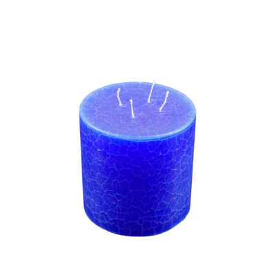 Dänische Marmorkerze | Kerze ∅ ca. 15 x 14 cm dunkelblau