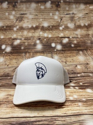 White Hat with Navy Spartan