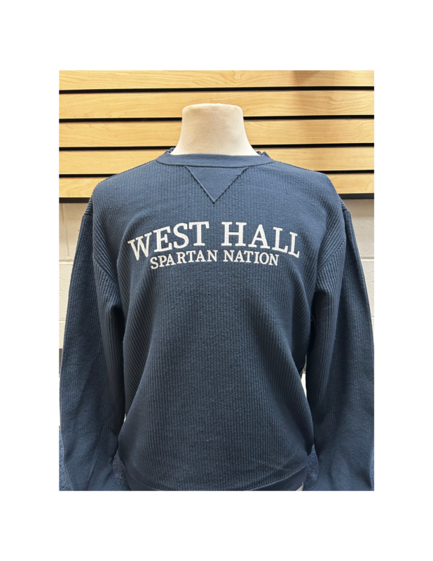 Navy corded sweatshirt