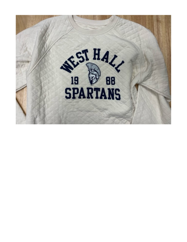 Cream Quilted Sweatshirt