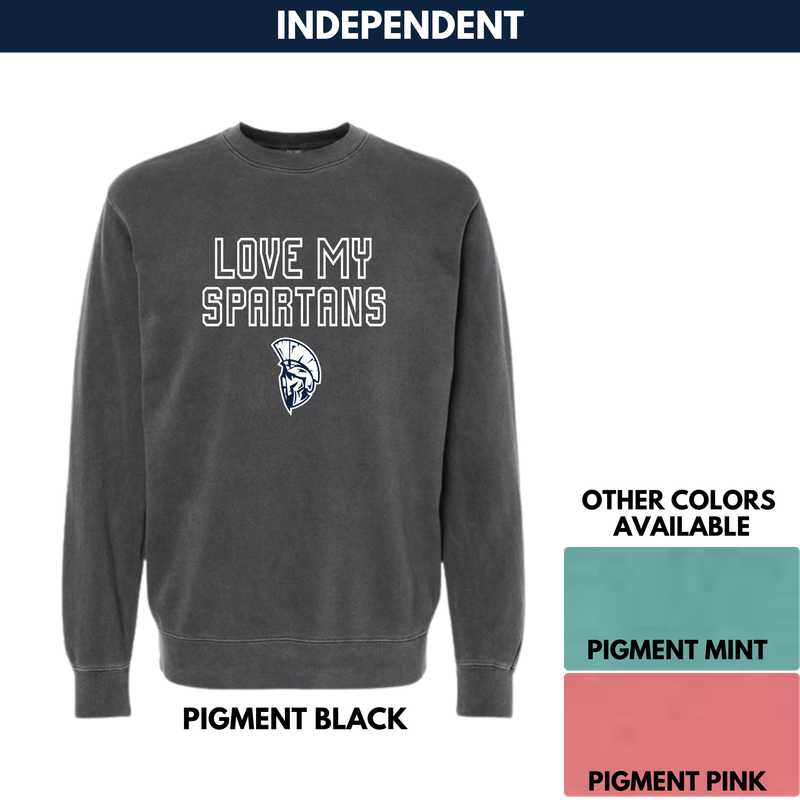 Love My Spartans Crewneck Sweatshirt -- Independent