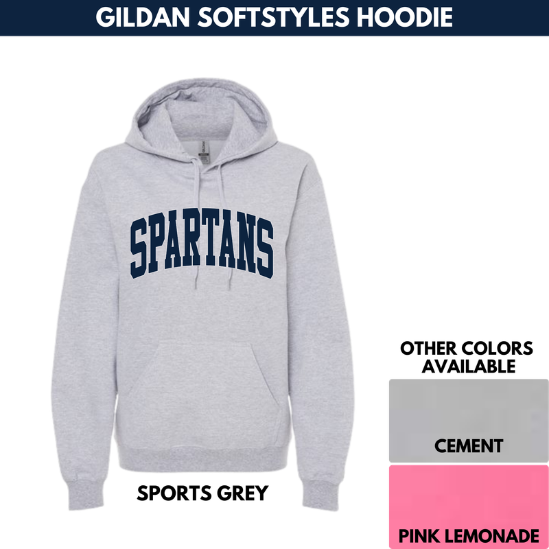 Spartans Arch Hoodie -- Gildan Softstyles