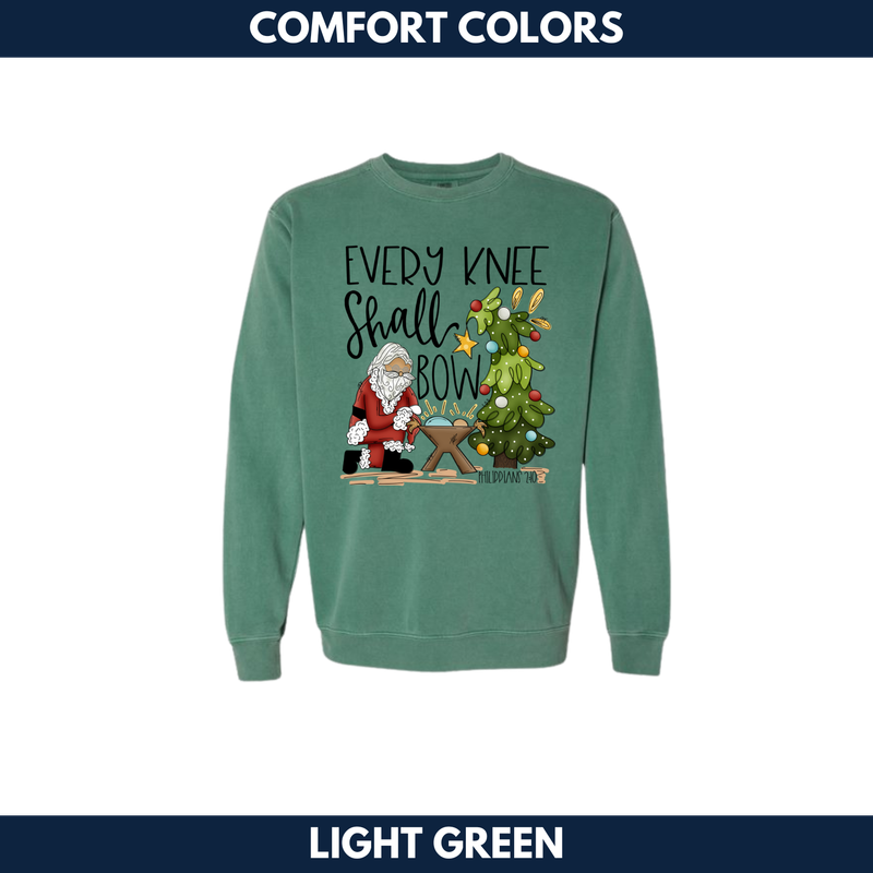 Every Knee Shall Bow Crewneck Sweatshirt -- Comfort Colors