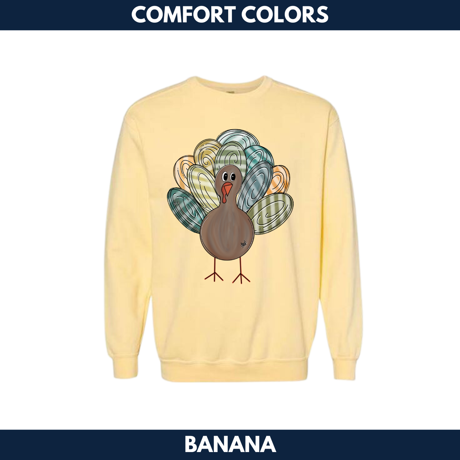 Turkey Crewneck Sweatshirt-- Comfort Colors