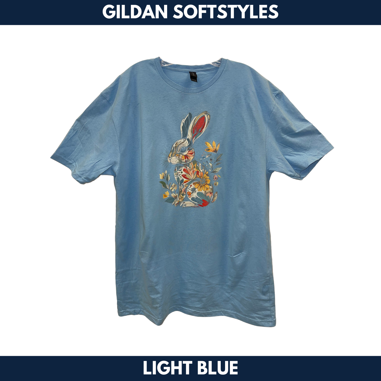 Garden Bunny Short Sleeve -- Gildan Softstyles