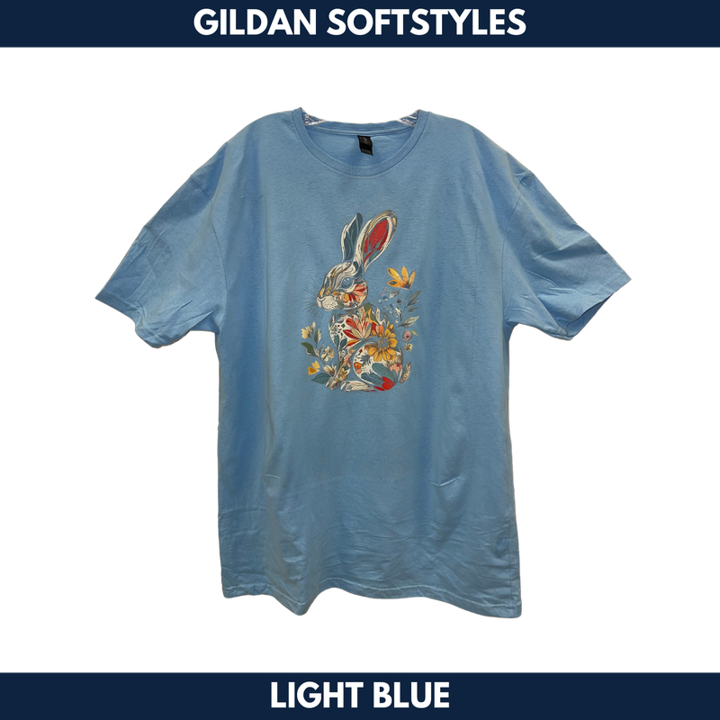 Garden Bunny Short Sleeve -- Gildan Softstyles