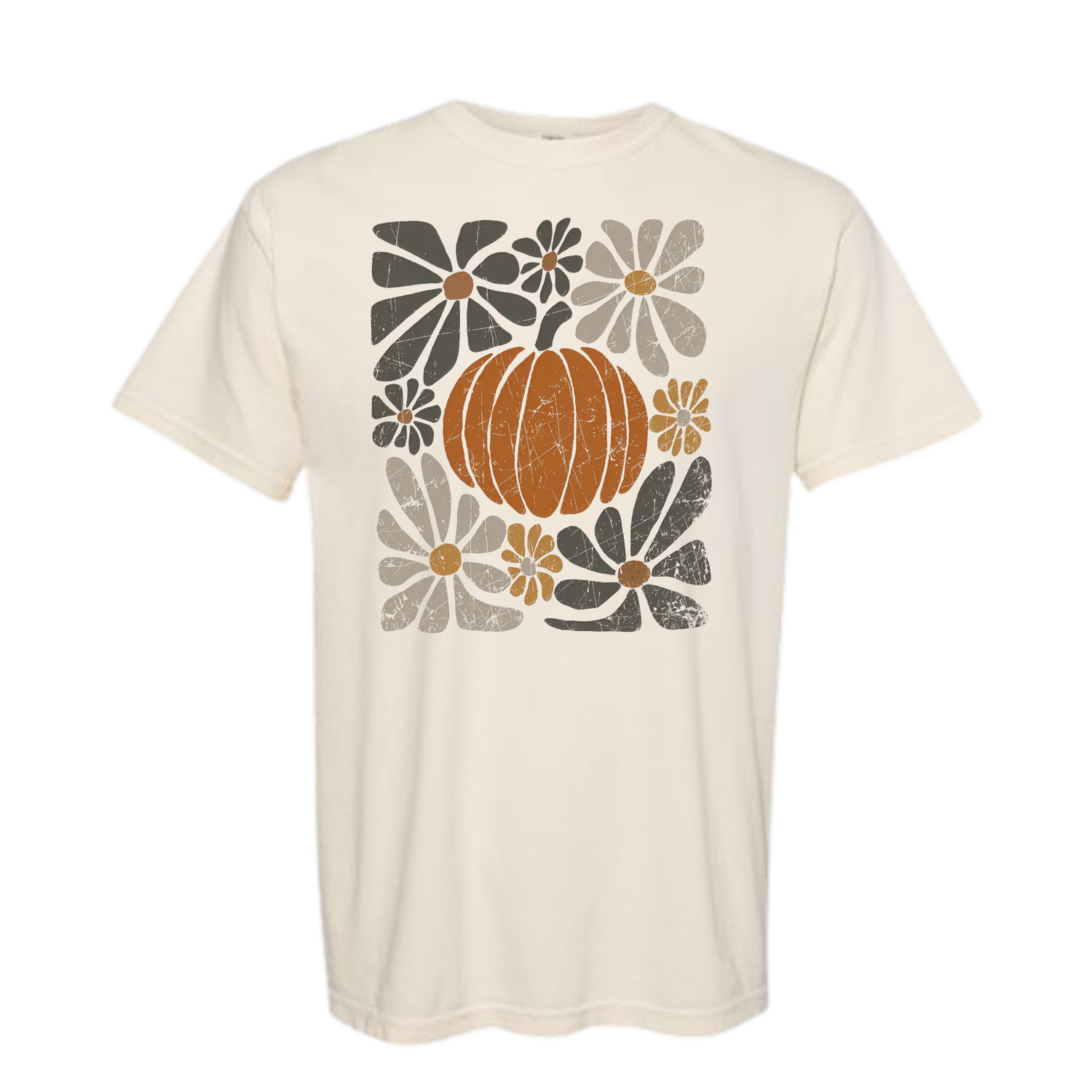 PumpkinFlowersDark_Comfort Colors