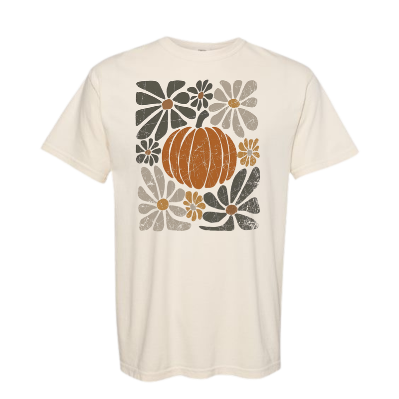 PumpkinFlowersDark_Comfort Colors