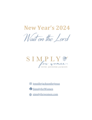 2024 New Year's Dream Sheets - Wait on the Lord