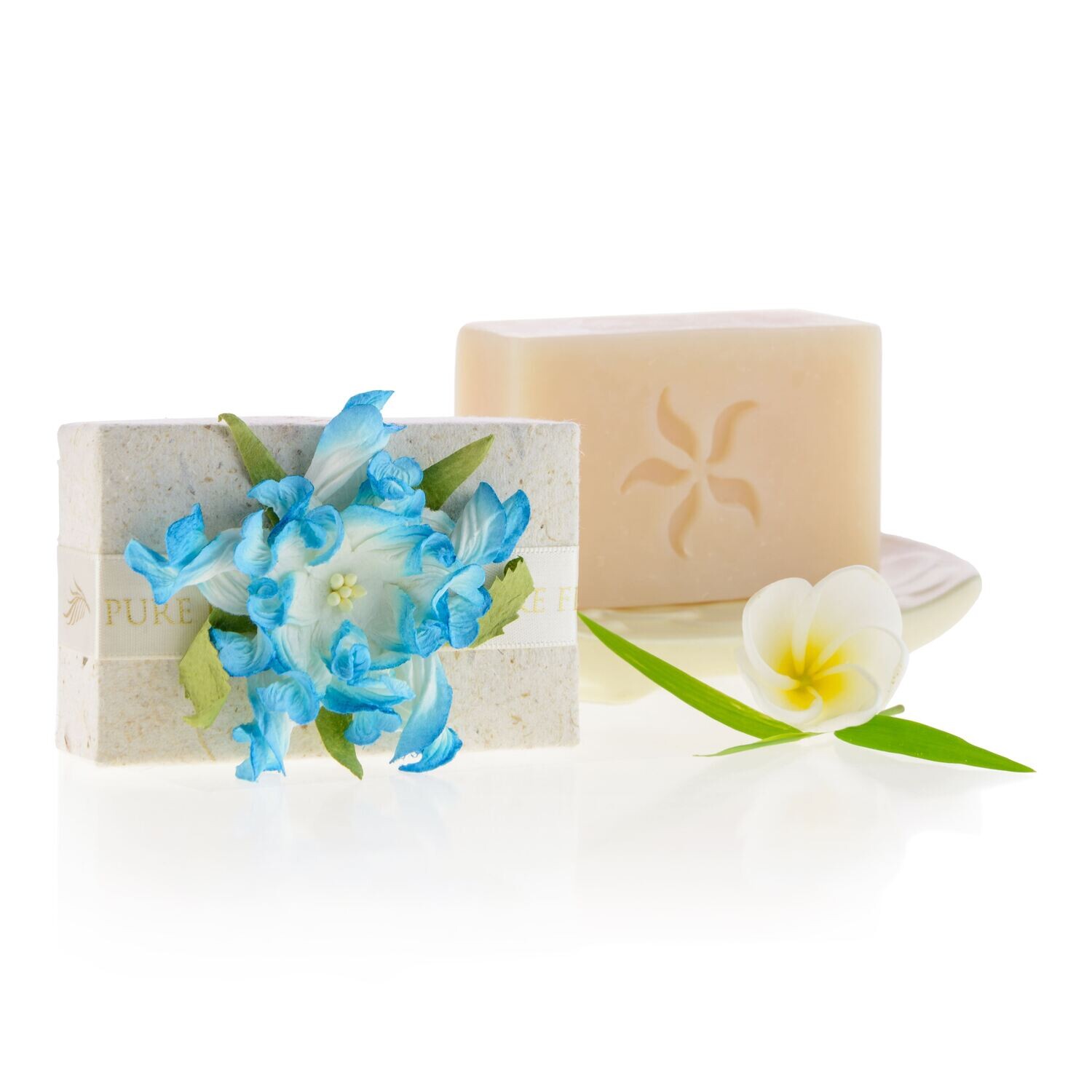 Pure Fiji Spa Soap 100g Coconut - Handmade Paper Wrapping