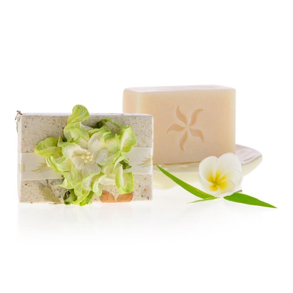 Pure Fiji || Spa Soap 110g Coconut Lime Blossom - Handmade Paper Wrapping
