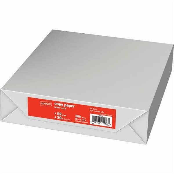 Pack of white 20lbs 8.5x11 Paper 500 sheets