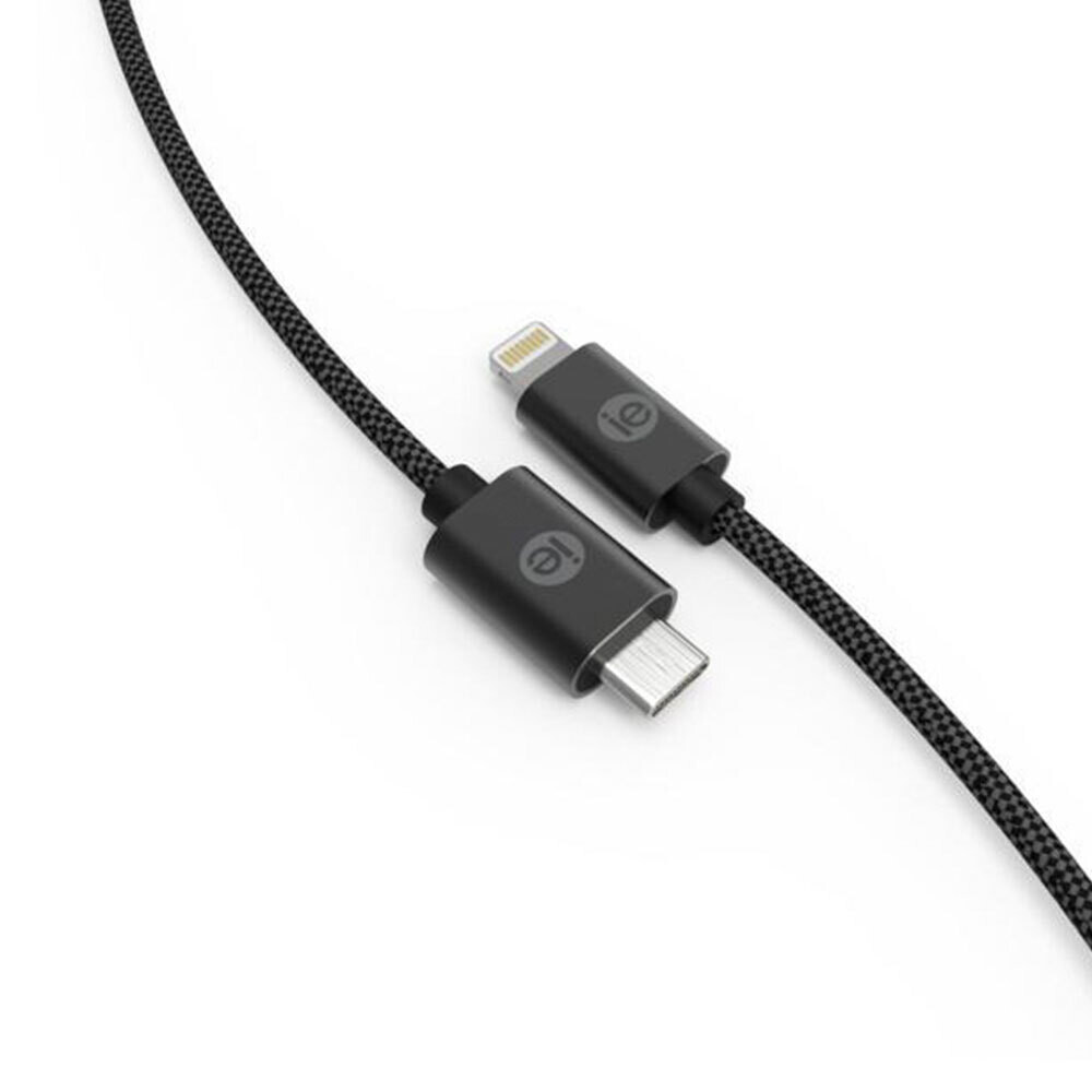 IEssentials Charge & Sync Cable Lightning to USB-C Braided 6FT Black
