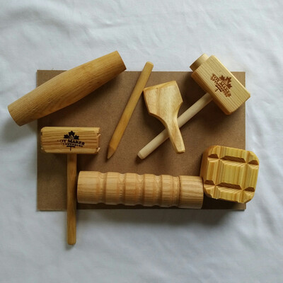 Play Dough Wooden Tools Set with Mats