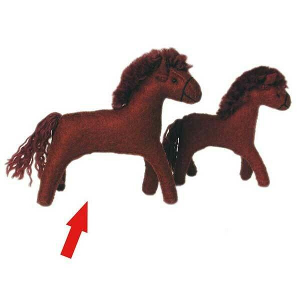 Glückskäfer Wool Felt Animals - Big Brown Horse Glückskäfer Wool Felt Animals - Big Brown Horse