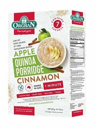 QUINOA PORRIDGE APPLE AND CINNAMON       Hojuelas de Quinoa con Manzana y Canela