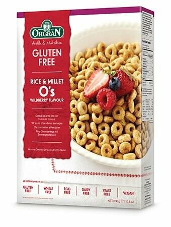 RICE O´S WILD BERRY FLAVOUR  Cereal con sabor y aroma a Frutos silvestres