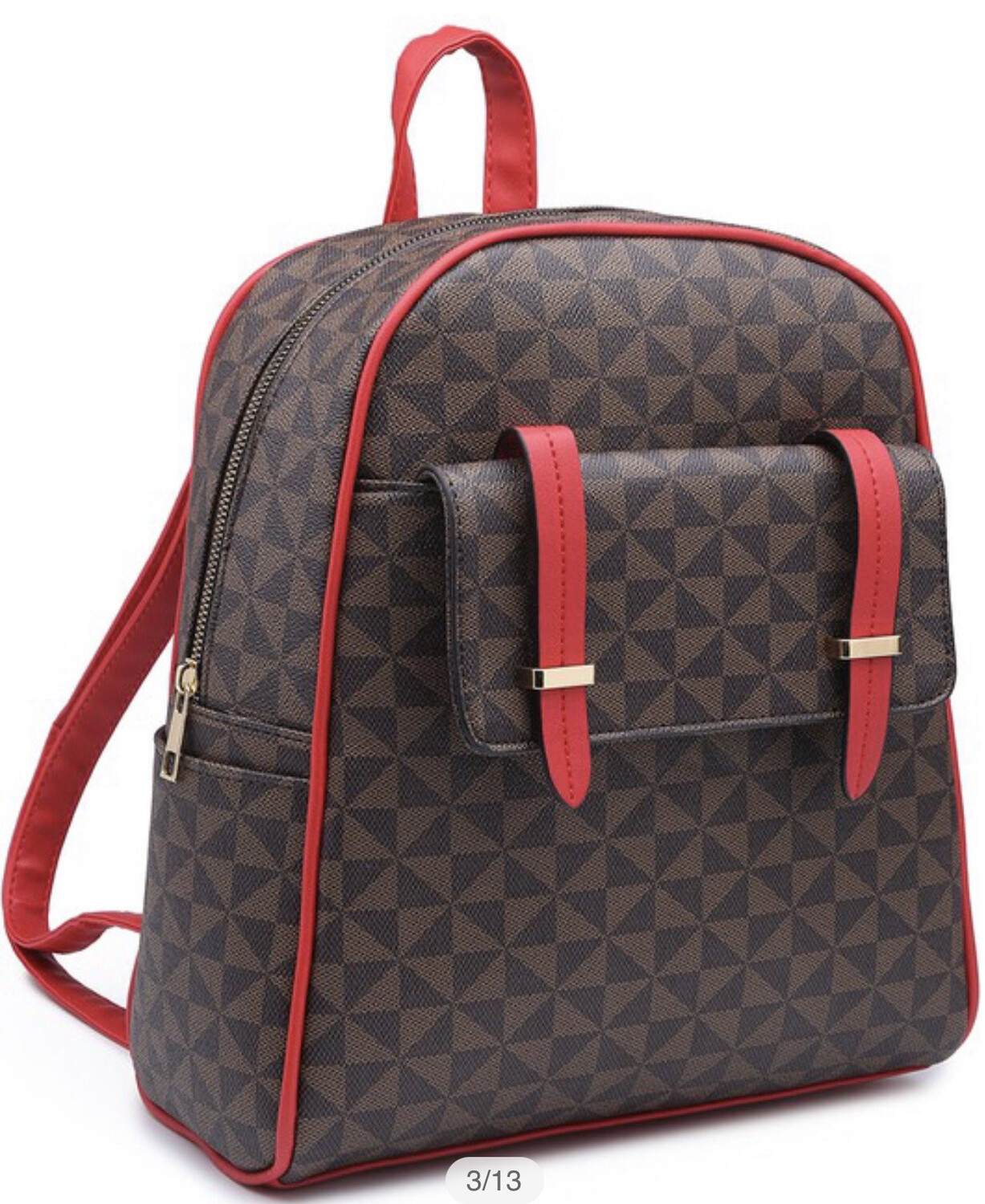 Checkered Flap Backpack