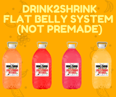 DRINK2SHRINK FLAT BELLY SYSTEM 4 Week Supply LOSE UP TO 20 POUNDS