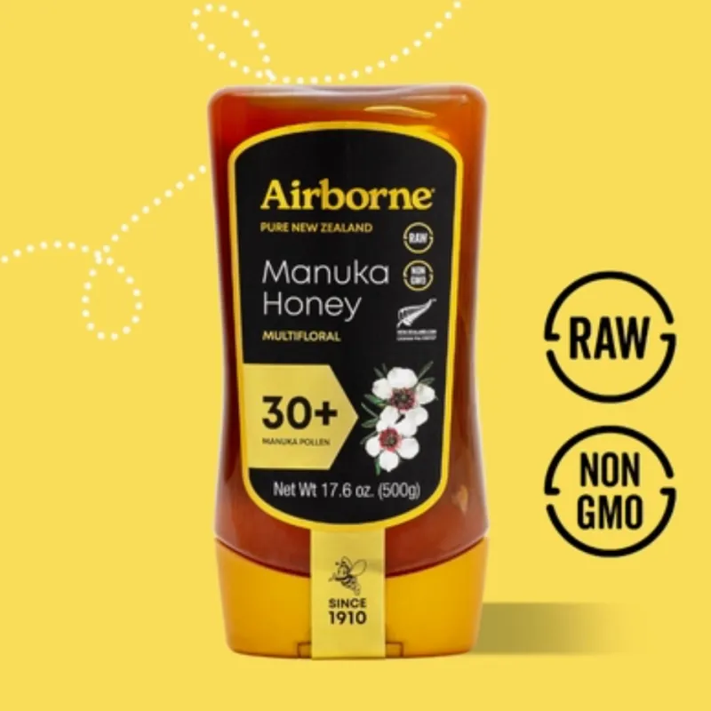 Airbourne Raw Manuka Honey 12.3 oz | New Zealand 30+ Airbourne Raw Manuka Honey 12.3 oz | New Zealand 30+