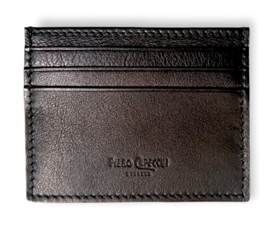 Slim leather card holder. Minimalist leather wallet