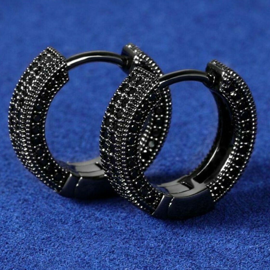 Black Hoop Earrings