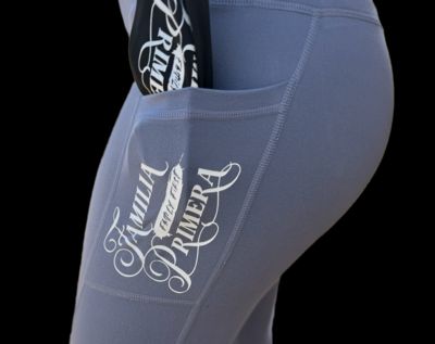 Sky blue "Queen up" leggings with pockets