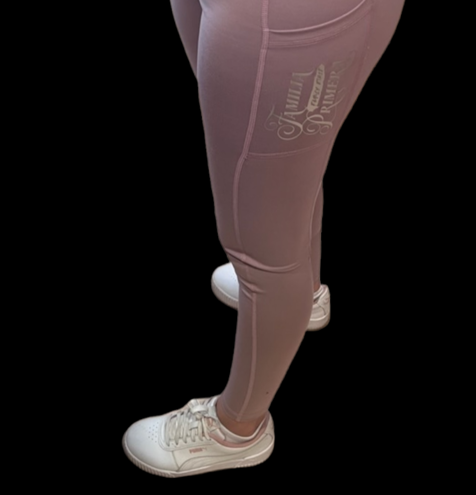 Aqua & Pink "QUEEN UP" Leggings