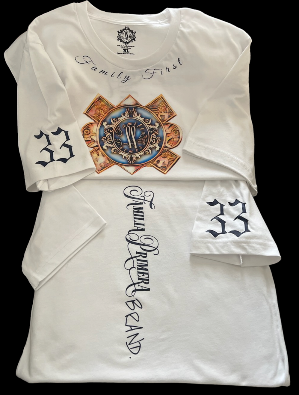 Familia Primera Aztec logo Gold/blue