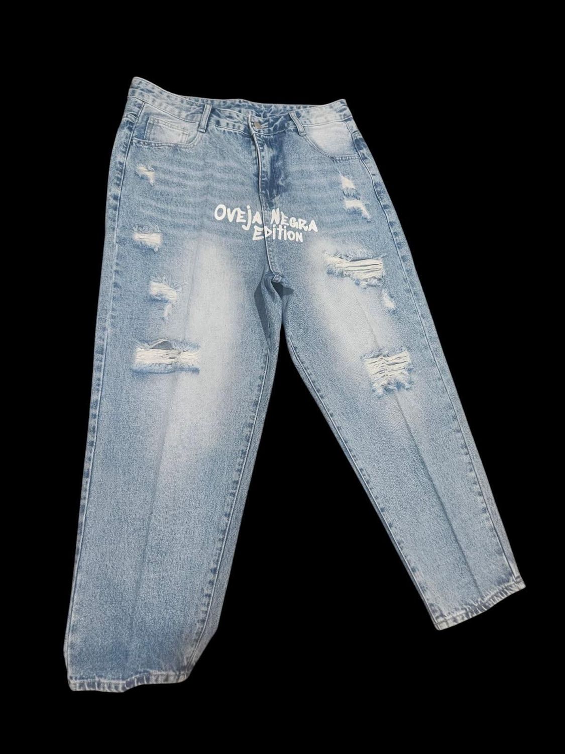 Oveja Negra Edition Casual Loose Fit Ripped Denim Jeans