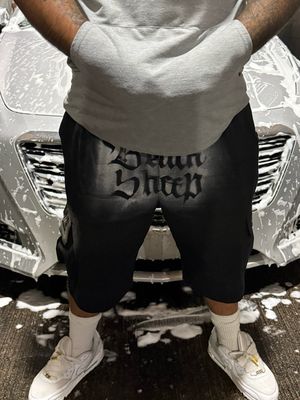 Sprayed Black Sheep Active/swim Shorts