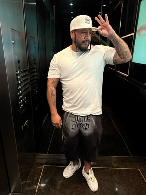 Black Black Sheep fam1st jogger sweat Shorts