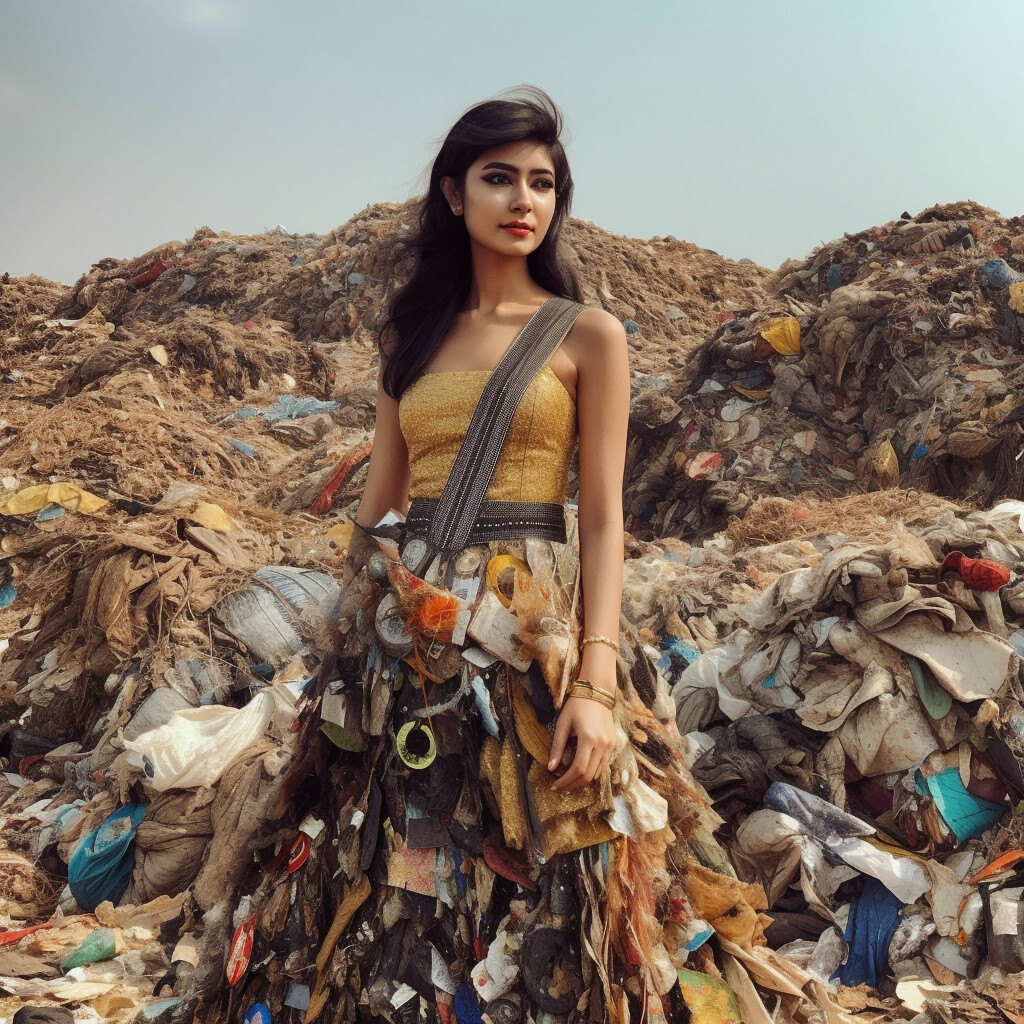 Zero waste Dress and two 2D original signed artworks