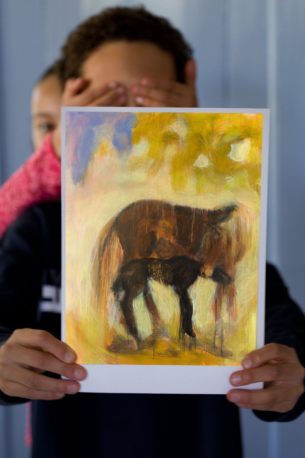 Merrie met veulen | A4 kaart