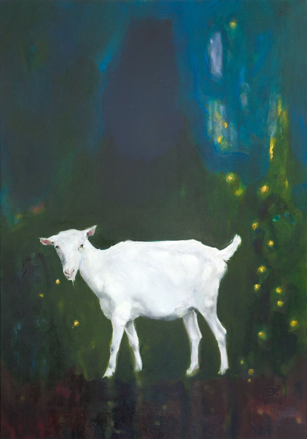 Witte geit | A4 kaart