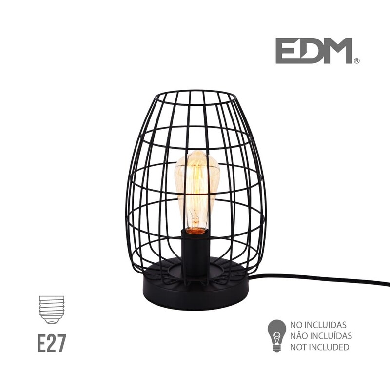 LAMPARA SOBREMESA E27 METALICA EDM