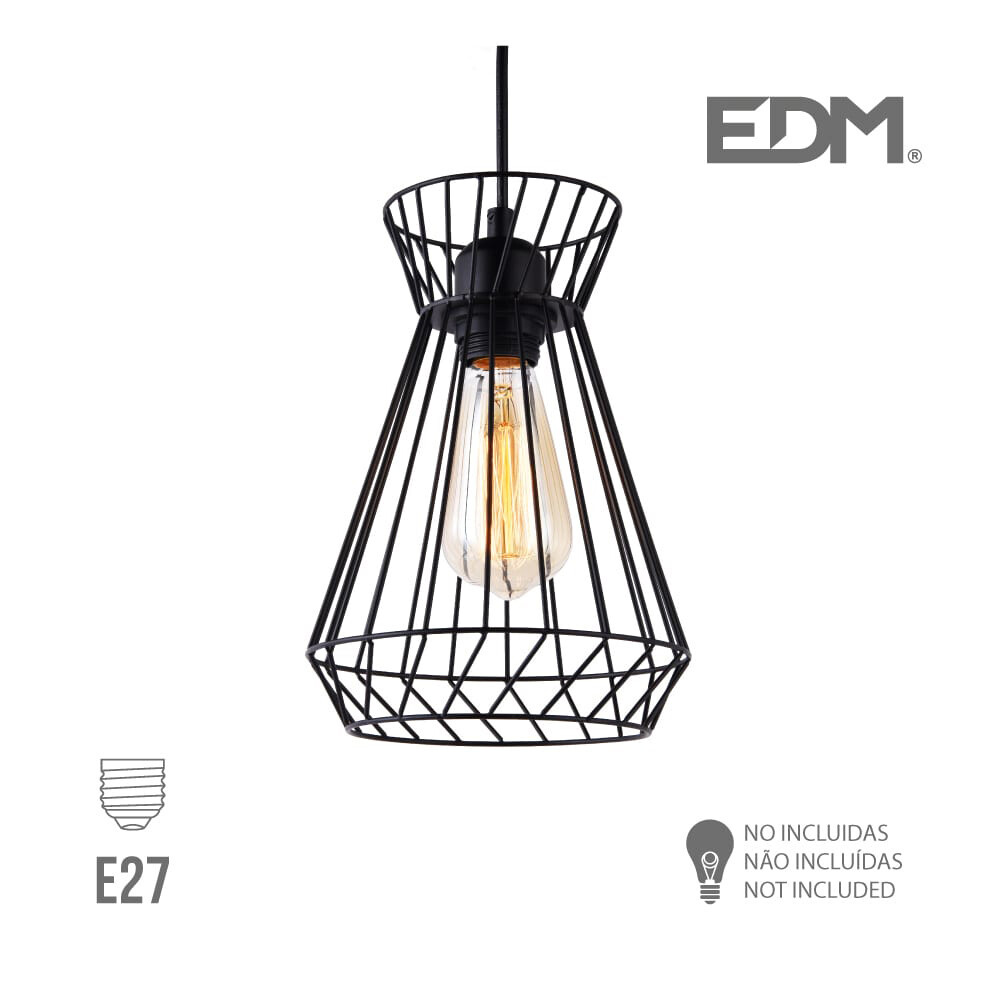 LAMPARA TECHO E27 METALICA EDM