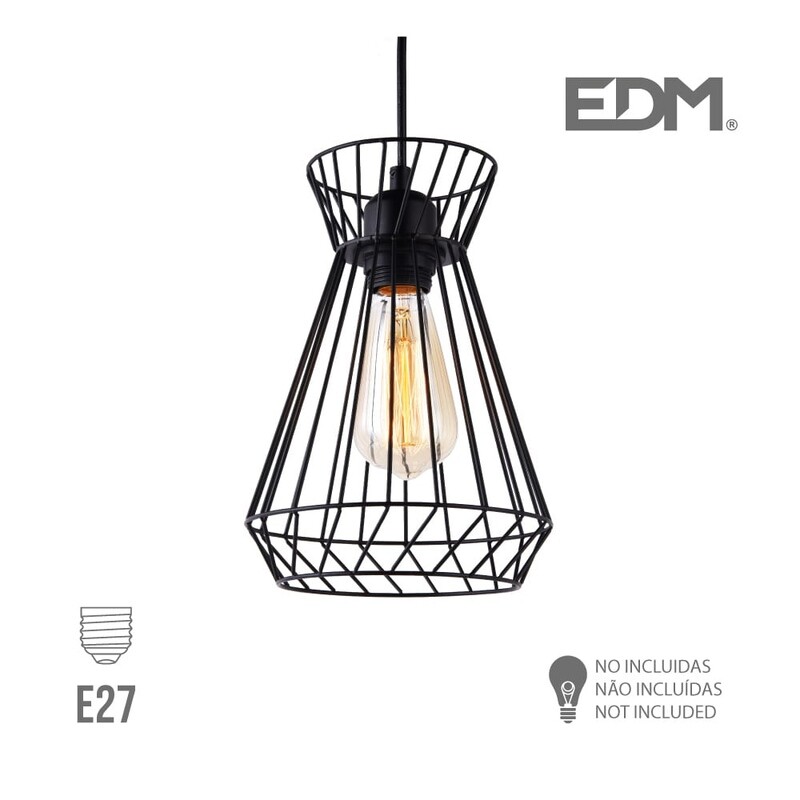 LAMPARA TECHO E27 METALICA EDM