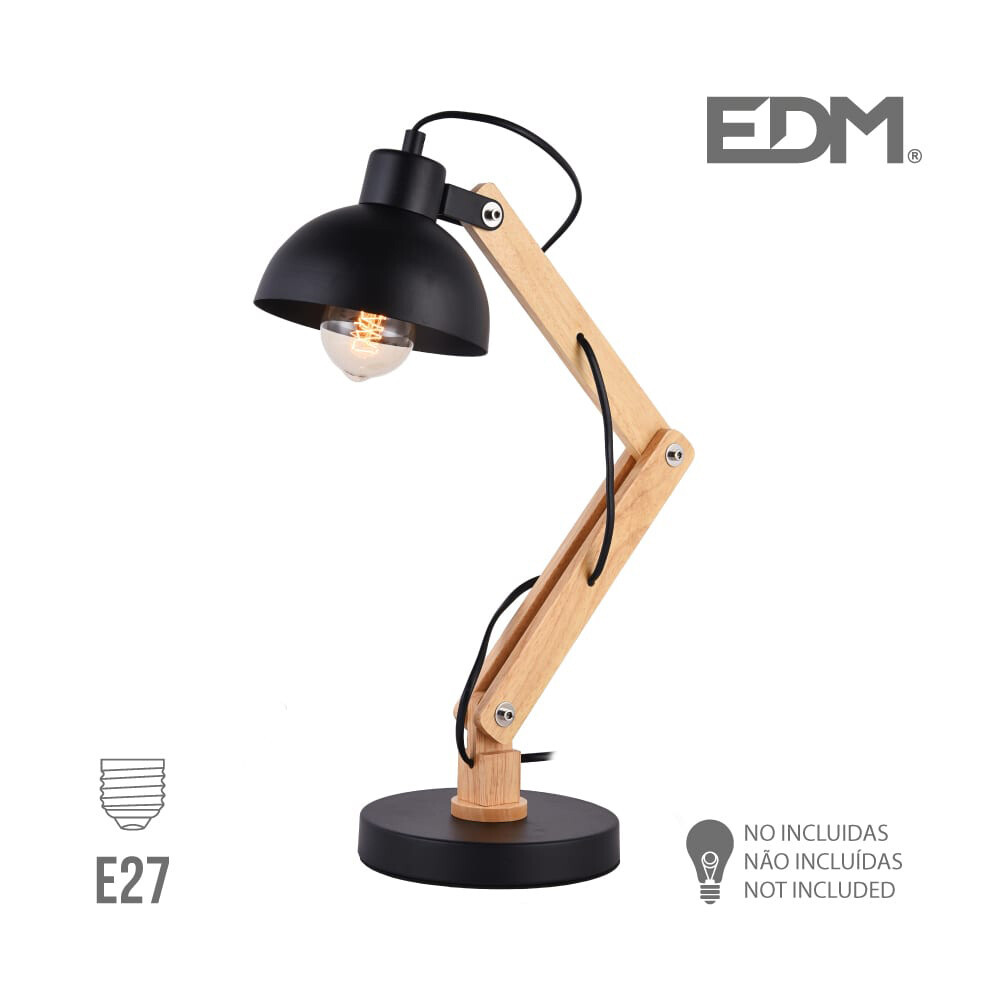 FLEXO ARQUITECTO E27 NEGRO EDM