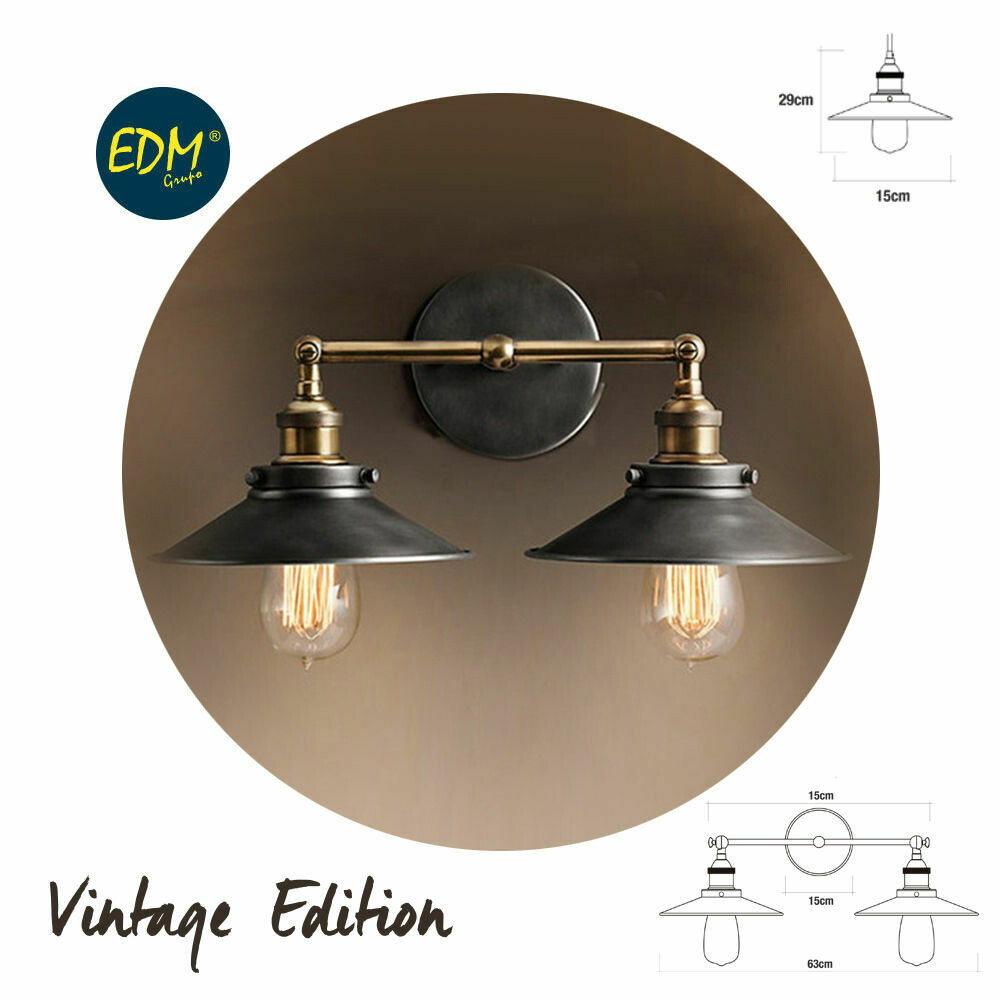 APLIQUE DOBLE VINTAGE E27 60W - 63X15X29CM