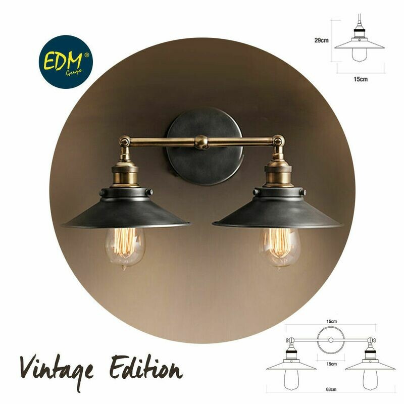 APLIQUE DOBLE VINTAGE E27 60W - 63X15X29CM
