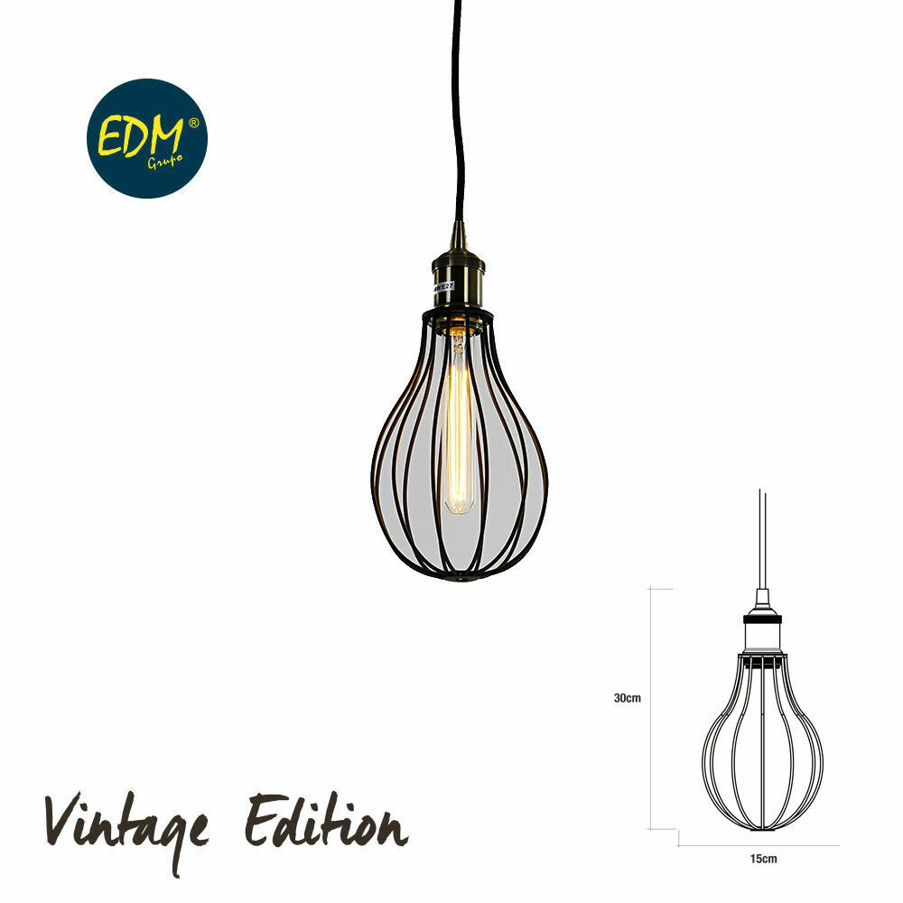 COLGANTE VINTAGE E27 60W - 30X15CM