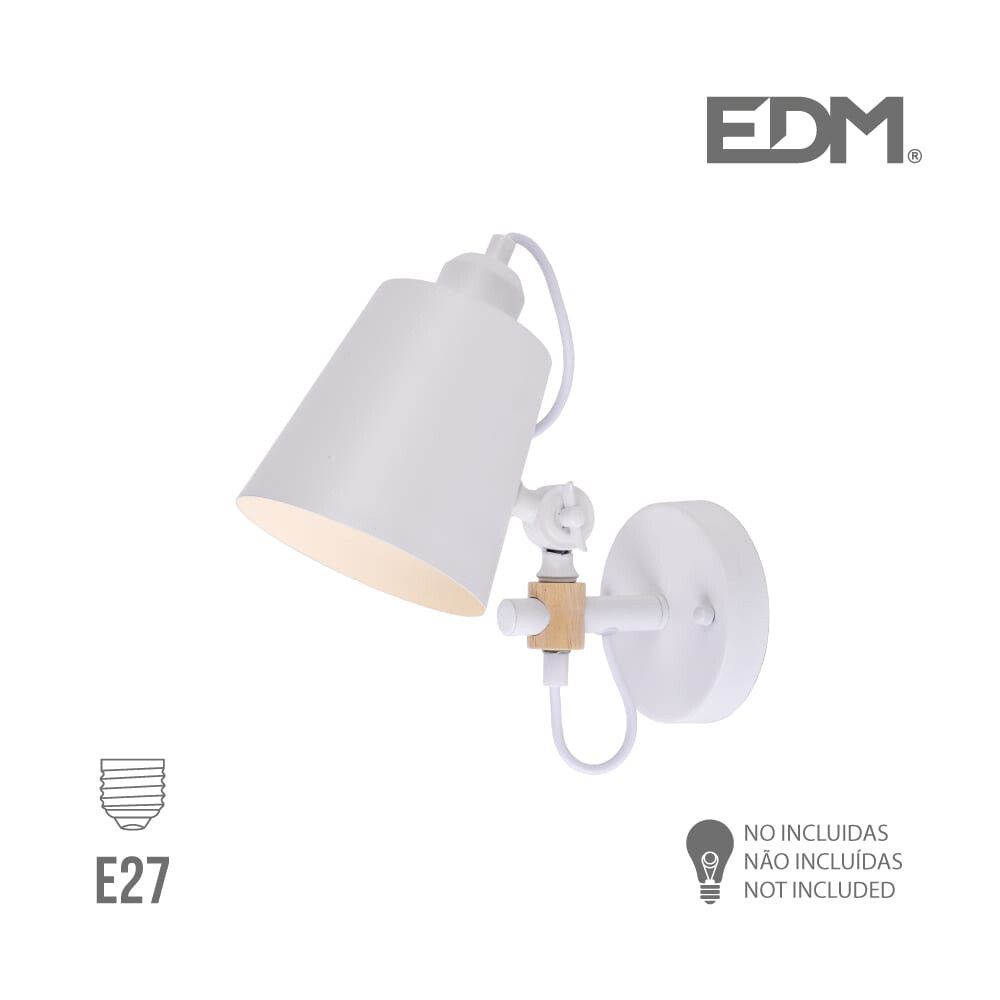 APLIQUE PARED E27 BLANCO EDM