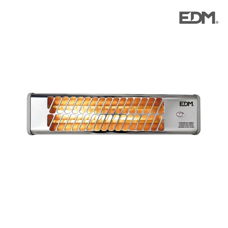 ESTUFA DE BAÑO DE CUARZO - MODELO CROMO - 600-1200W ORIENTABLE - EDM