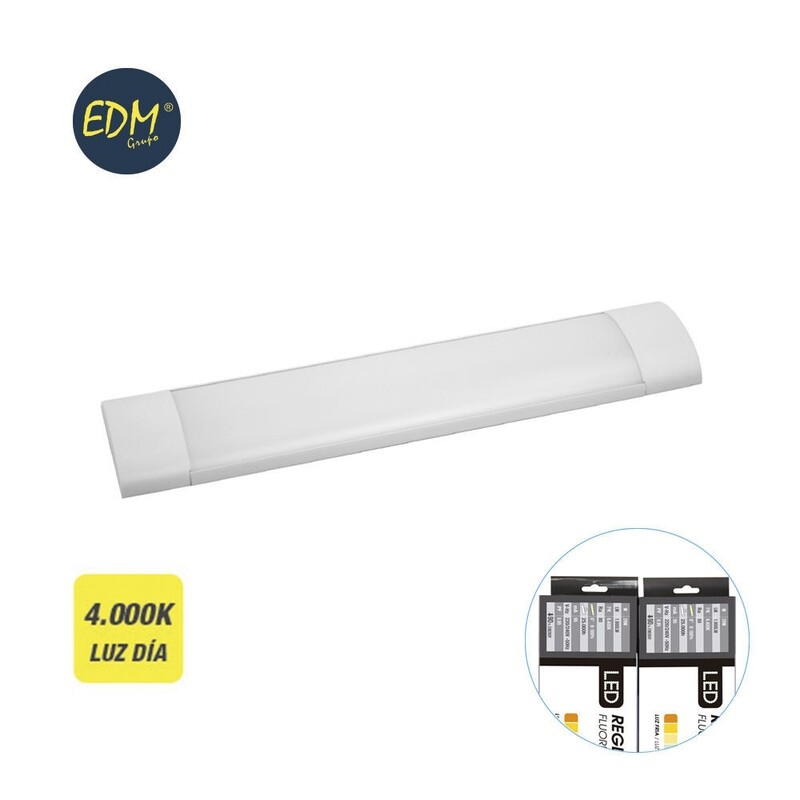 REGLETA ELECTRONICA LED 48W 121CM 4.000K LUZ DIA 4200 LUMENS EDM.UNIDADES POR CAJA 12