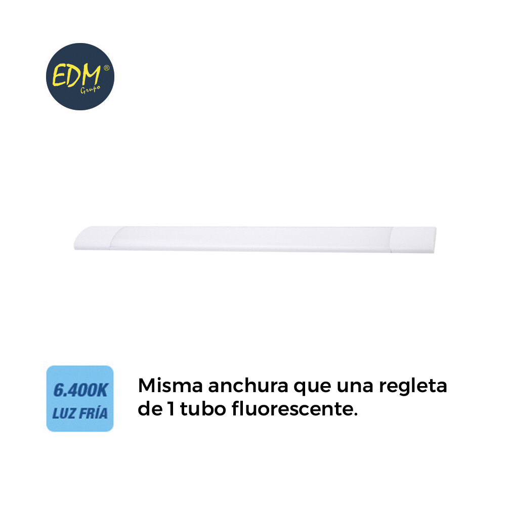 REGLETA ELECTRONICA LED 20W 1900 LUMENS 59CM 6.400K LUZ FRIA EDM