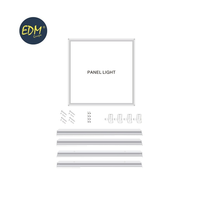 MARCO CROMO MATE (SUPERFICIE) PARA PANEL DE LED 60X60X4,2CM EDM