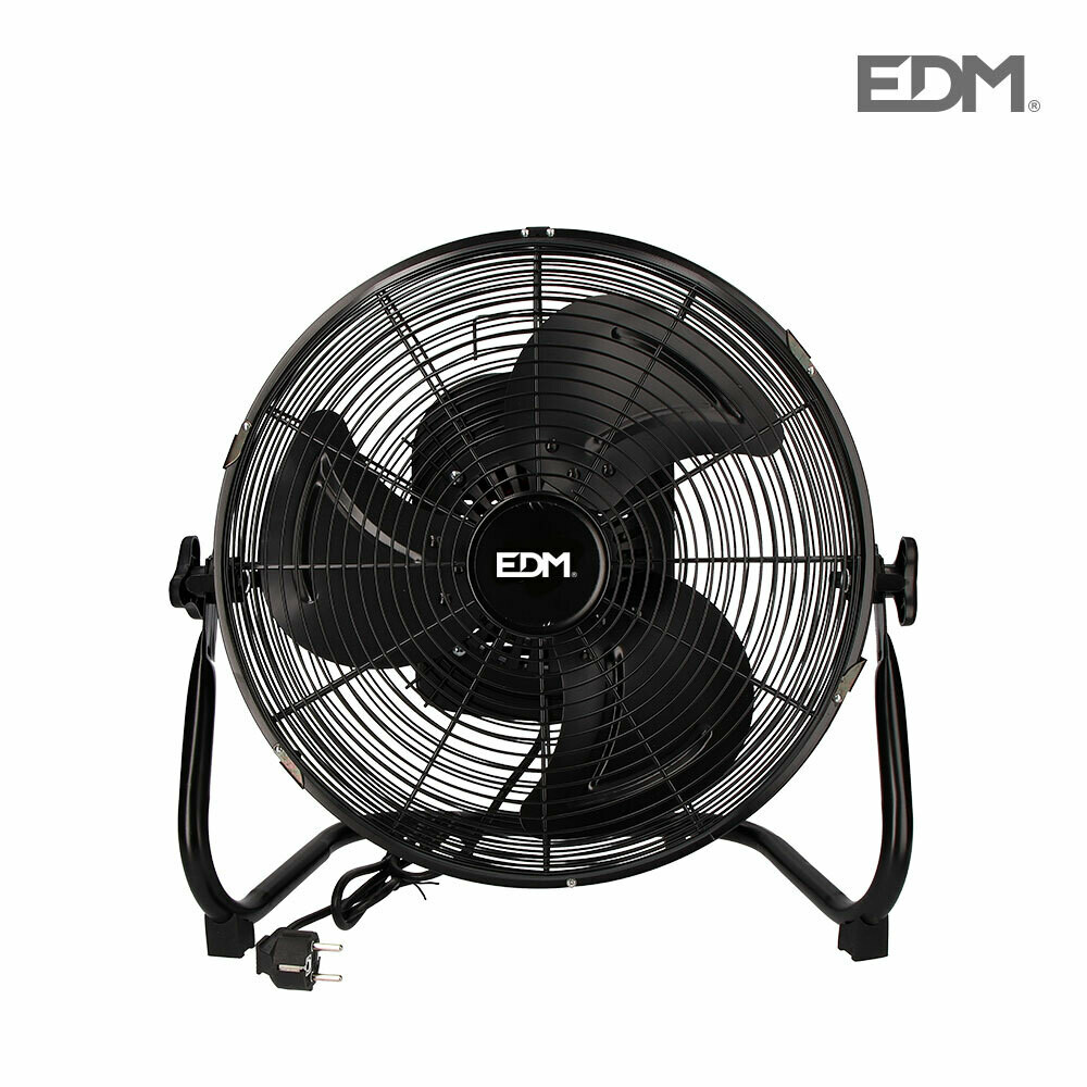 VENTILADOR INDUSTRIAL OSCILANTE NEGRO 45W Ø ASPAS 35 CM EDM