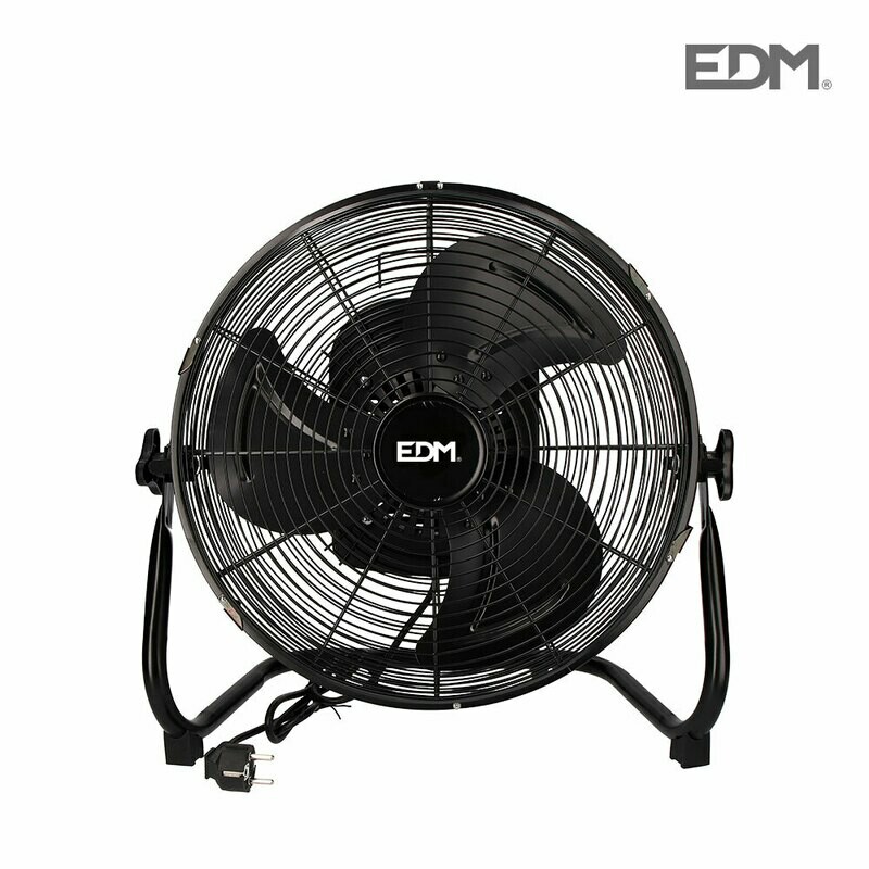VENTILADOR INDUSTRIAL OSCILANTE NEGRO 45W Ø ASPAS 35 CM EDM