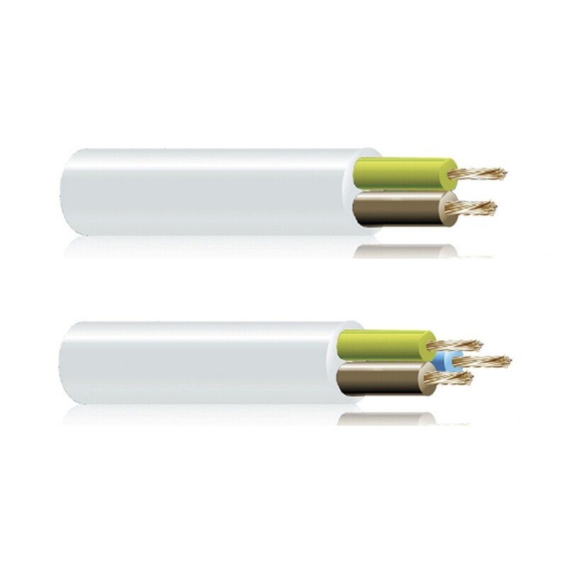 MANGUERA TUBULAR H 05 VV-F 2X0,75MM ESP. BLANCA EURO/MTS